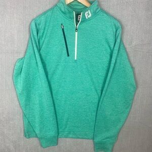 Men's Teal Quarter-Zip Sweater
